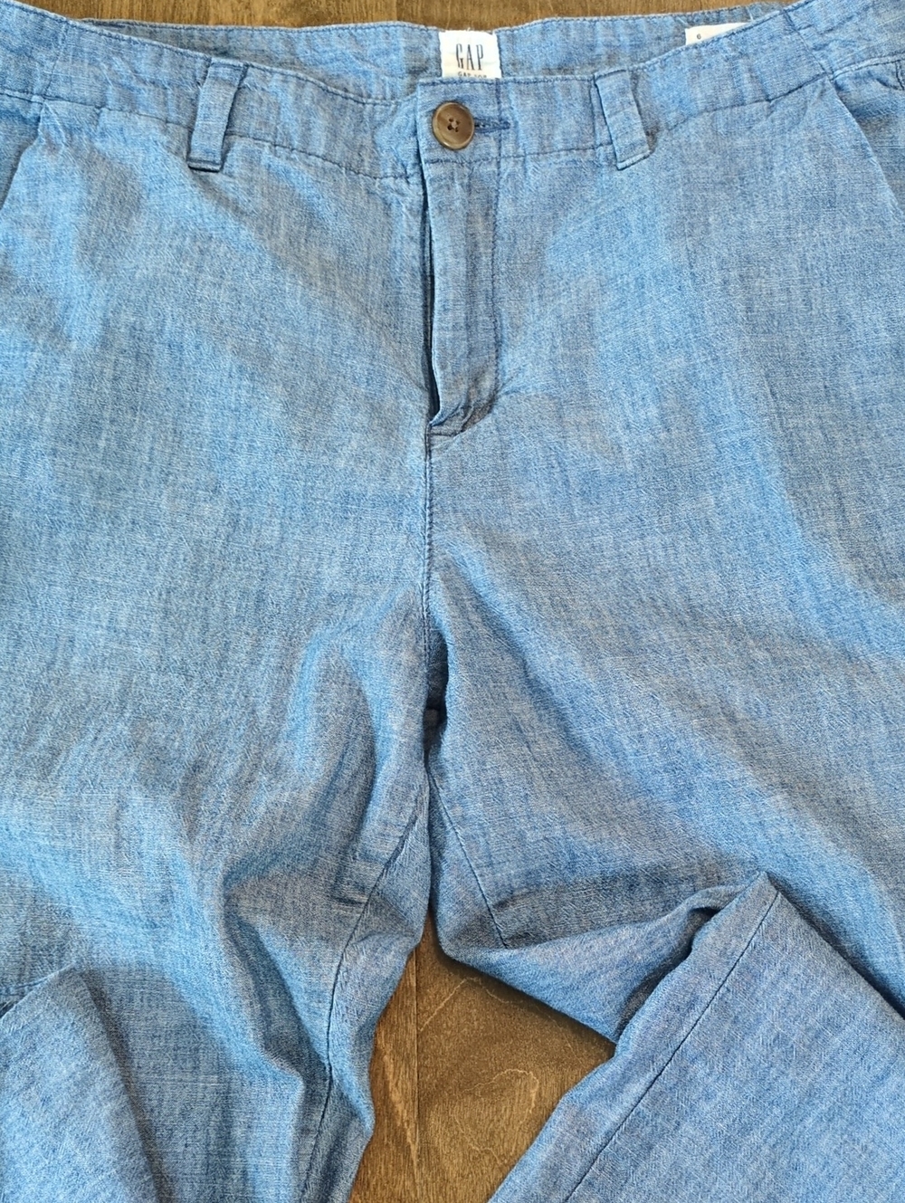 GAP Chambray Girlfriend Khaki Pants